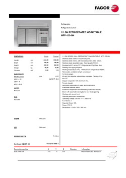 1/1 GN REFRIGERATED WORK TABLE, MFP-135