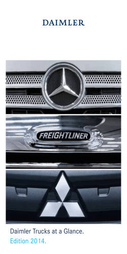 Daimler Trucks at a Glance. Edition 2014.