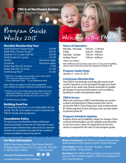 Ches Penney Family Y Program Guide Fall-2014