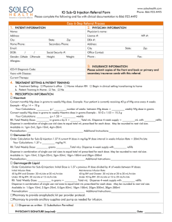 IG Sub-Q Injection Referral Form