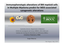 Immunophenotypic alterations of BM myeloid cells in Multiple