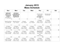 Mass schedule