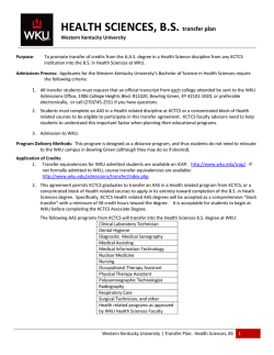 Health Sciences, b.s. - Western Kentucky University