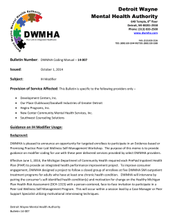 DWMHA Coding Manual Bulletin 14-007