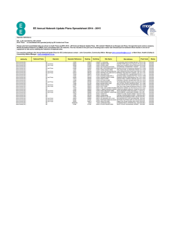EE Annual Network Update Plans Spreadsheet