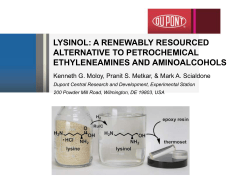 lysinol: a renewably resourced alternative to petrochemical