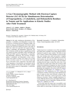 A Gas Chromatographic Method with Electron