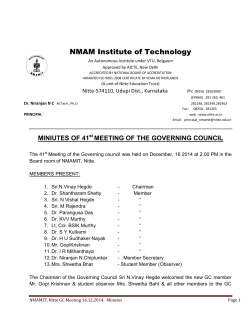 gc meeting minutes - NMAM Institute of Technology