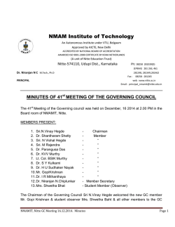 gc meeting minutes - NMAM Institute of Technology