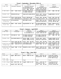 School Year Class Schedule v4 (2014