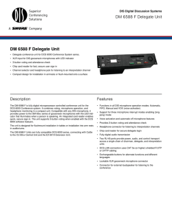 DM 6588 F Delegate Unit Specification Sheet (English)