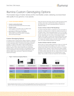Illumina Custom Genotyping Options
