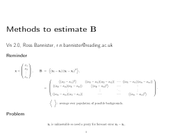 Methods to estimate B