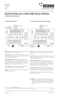 4-Zone Pump Relay Control Product Instructions