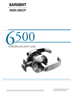 6500 Line Cylindrical Lever Lock Catalog