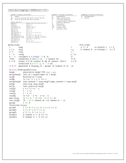 cheat sheet fingroup.v (SSReflect v1.5) group_scope 1 oneg 1 x * y