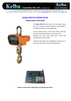 Kelba KOCS-XZ-A Heavy Duty Crane Scales Brochure
