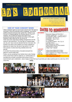 END OF YEAR CONCERT NEWS - Edwardstown Primary School