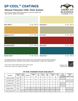 SP Cool™ Color Chart - American Buildings Company