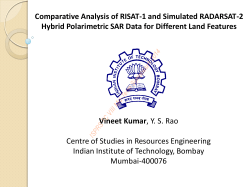 Vineet Kumar, Y. S. Rao Centre of Studies in Resources