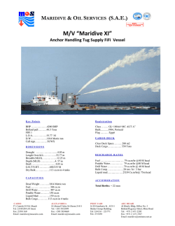 M/V &ldquo;Maridive XI&rdquo; Anchor Handling Tug Supply FiFi