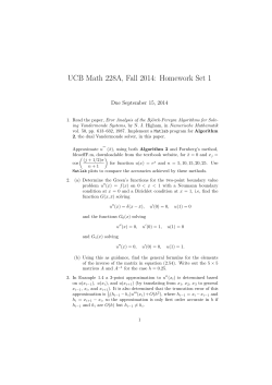 UCB Math 228A, Fall 2014: Homework Set 1
