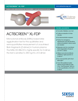 ACTISCREENTM XL-FDP - Sekisui Diagnostics