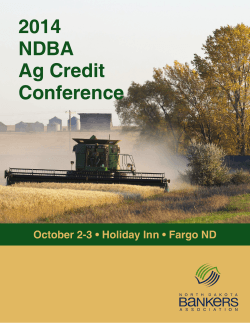 2014 NDBA Ag Credit Conference - North Dakota Bankers Association