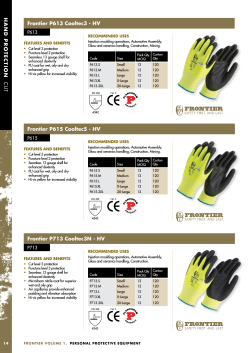 HAND PROTECTION Frontier P613 Cooltec3 - HV