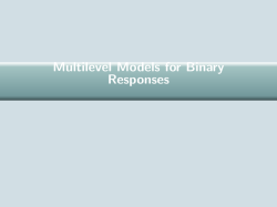 Multilevel models for binary response data (PDF, 517kB)
