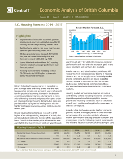 B.C. housing forecast 2014-2017