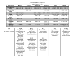 JO School-‐Year Schedule