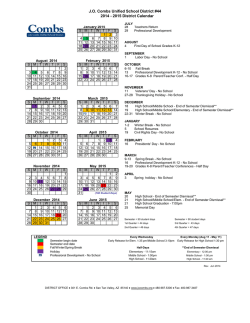 J.O. Combs Unified School District #44 2014