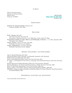Jo Bovy Employment Education Honors, Fellowships, and