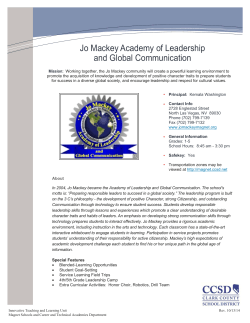 Jo Mackey Academy of Leadership and Global Communication