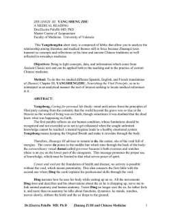 Dr.Electra Peluffo MD. Ph D Zhuang Zi III and Chinese Medicine 1