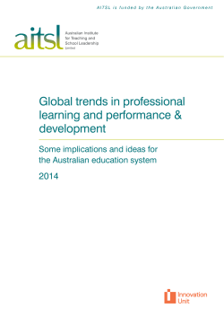 RE00077 Global trends in professional learning and performance