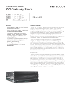 nGenius InfiniStream 4500 Series Appliance