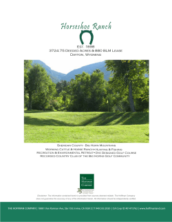 Horseshoe Ranch - The Hoffman Company