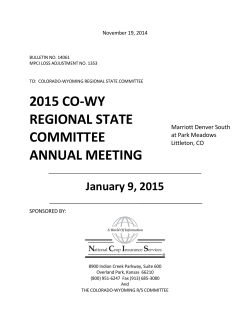 2015 CO-WY Regional State Committee Annual Meeting