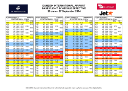 DUNEDIN INTERNATIONAL AIRPORT BASE FLIGHT