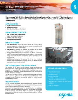 Aquaray &reg; 40 HO (US Units) Download Literature