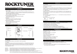 RockTuner PT-02 Bedienungsanleitung ACHTUNG