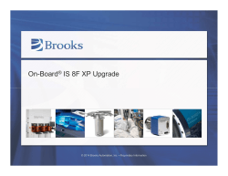 OBIS 8F XP Upgrade Presentation Feb 24-14