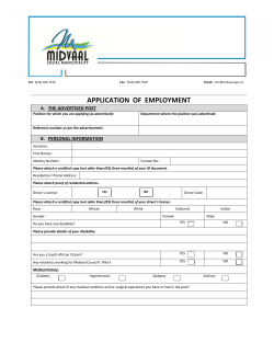 Application form - Midvaal Local Municipality