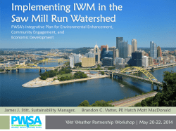 Implementing IWM in the Saw Mill Run Watershed