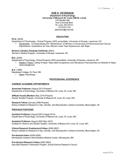 Curriculum Vitae - University of Missouri