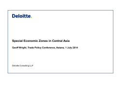 Special Economic Zones in Central Asia - macro