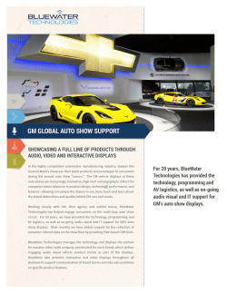 GM GLOBAL AUTO SHOW SUPPORT