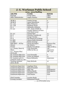 jg workman staff list 2014/2015